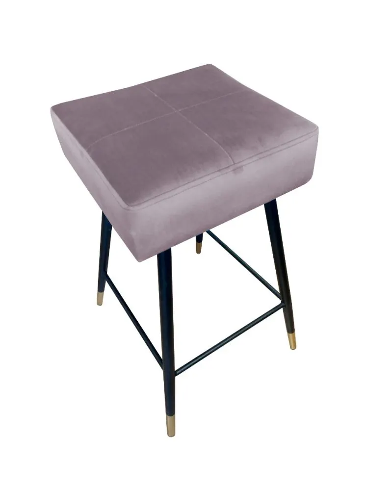 Hoker OLIMP VELVET GOLD jasno różowy na czarnych nogach | MIRAT. w stylu GLAMOUR kolekcja