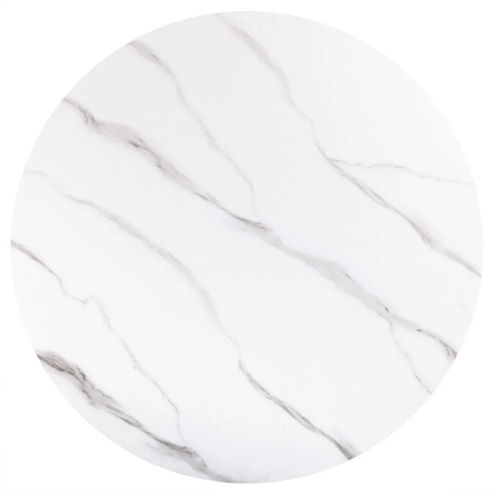 Stół okrągły ALTO II 80x80 biały marmur/czarny nowoczesny do salonu I sklep meblowy MIRAT. styl GLAMOUR