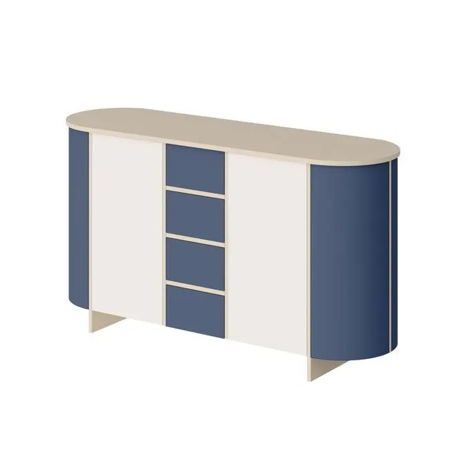 Komoda MEDUNO 163 2D4S granatowa/kaszmirowa I sklep meblowy MIRAT. styl PASTELE