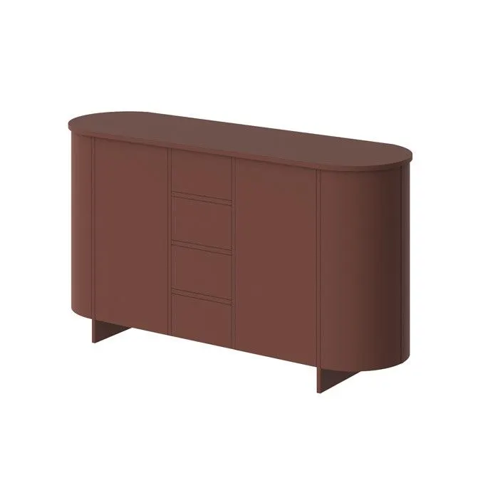 Komoda MEDUNO 163 2D4S bordowa I sklep meblowy MIRAT. styl PASTELE