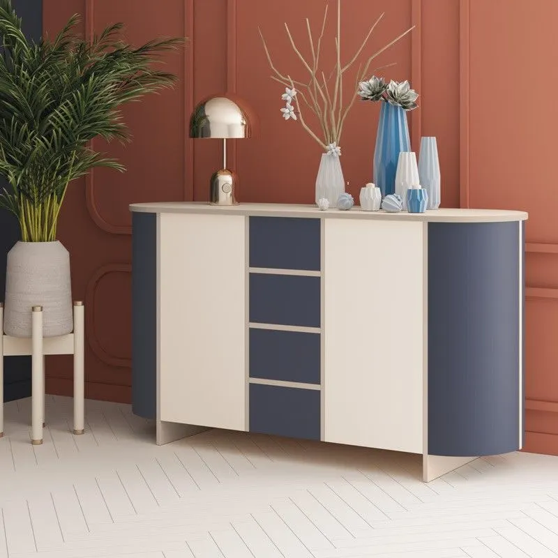 Komoda MEDUNO 163 2D4S granatowa/kaszmirowa I sklep meblowy MIRAT. styl PASTELE