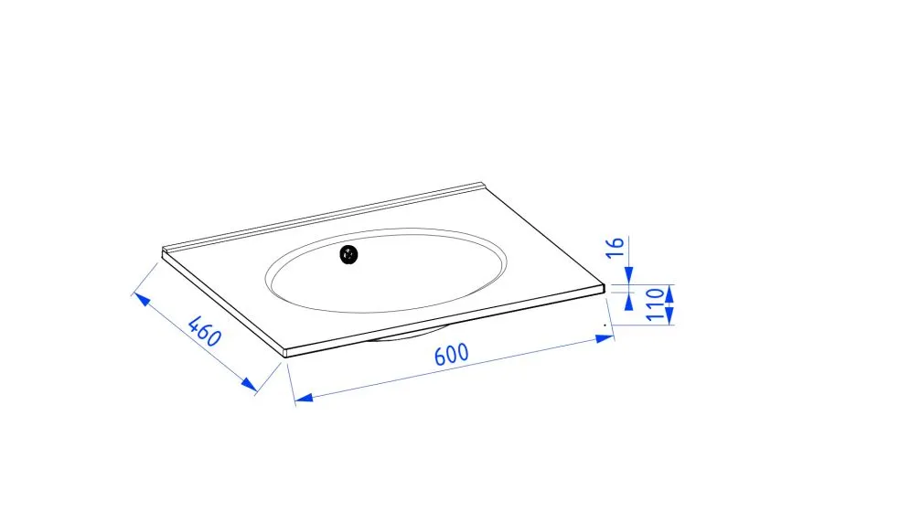 Szafka pod umywalkę OXFORD 60 cm w kolorze starej bieli półmat | MIRAT