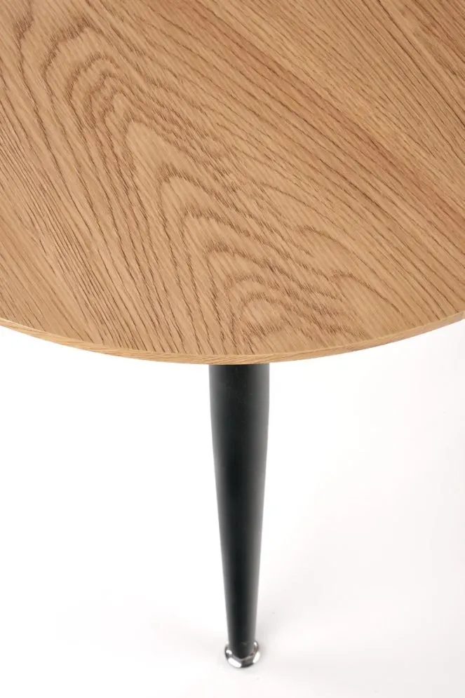 Zestaw 2 stolików kawowych MENTONA 2 drewnianych okrągłych w stylu loft | MIRAT. styl LOFT