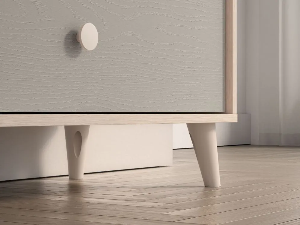 Komoda dziecięca MEVEL 06 szara I sklep meblowy MIRAT. styl PASTELE kolekcja MEVEL