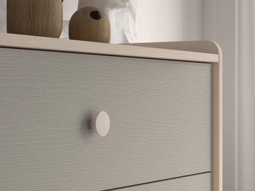Komoda dziecięca MEVEL 06 szara I sklep meblowy MIRAT. styl PASTELE kolekcja MEVEL