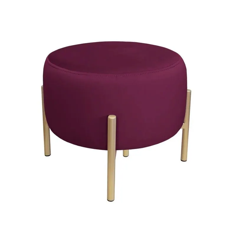 Pufa WILFRED MG VELVET śliwkowa/złota wygodna I sklep meblowy MIRAT. styl GLAMOUR