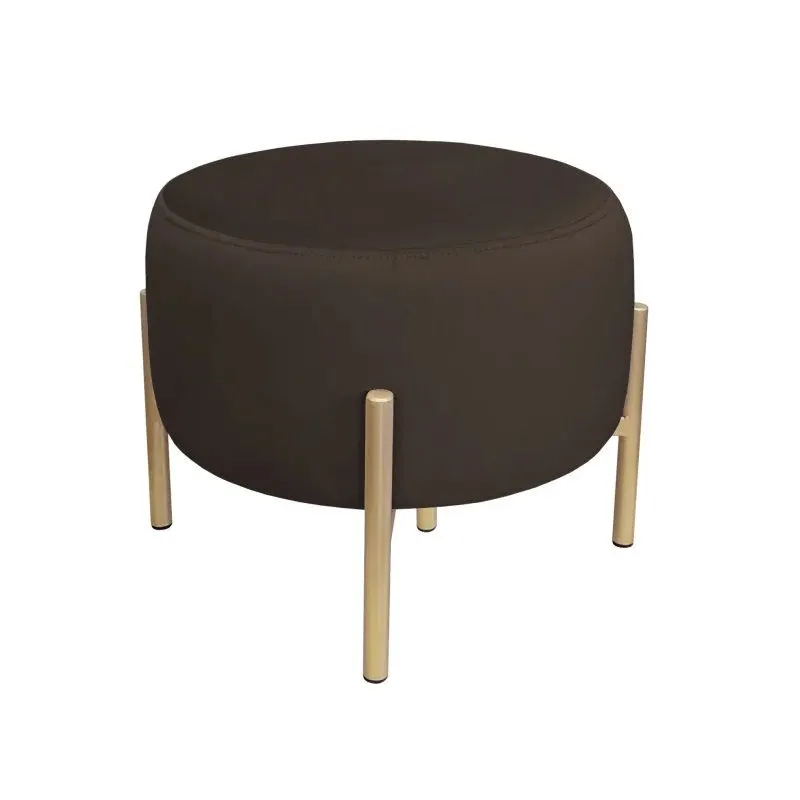 Pufa WILFRED MG VELVET brązowa/złota elegancka | MIRAT. styl GLAMOUR