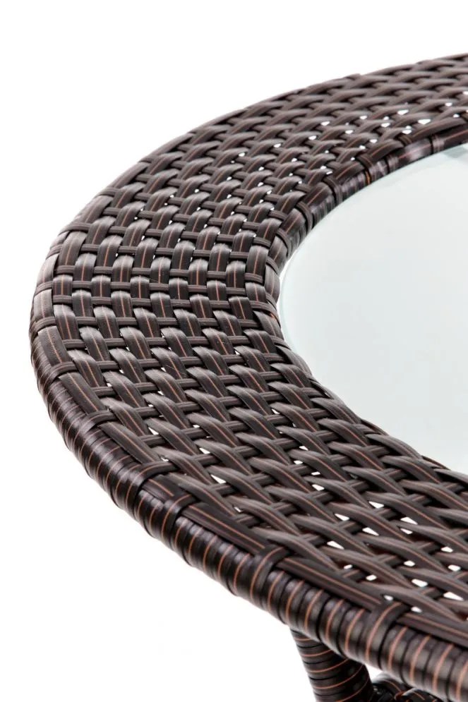 Stół MIDAS brązowy szklany do ogrodu | MIRAT.