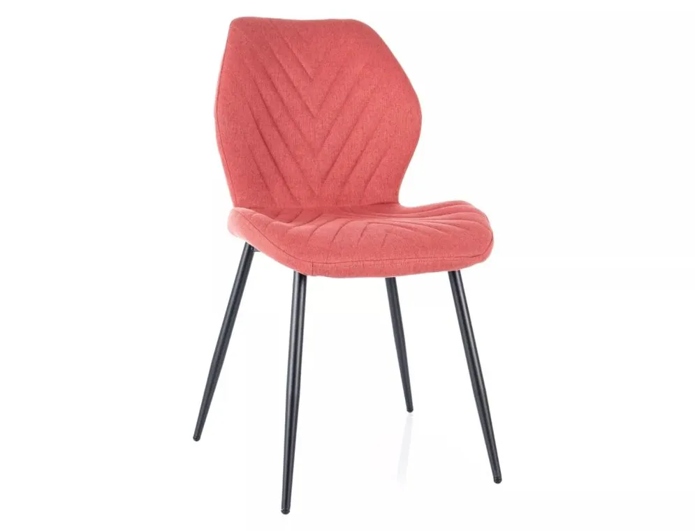 Krzesło tapicerowane MIKE NEA czerwone na metalowych nogach I sklep meblowy MIRAT. styl LOFT