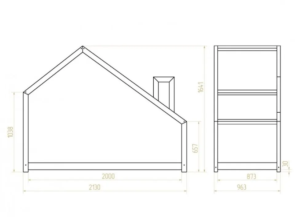 Łóżko dziecięce MILA DMS 90x200 sosna ekologiczne polskiej produkcji | MIRAT. w stylu  kolekcja MILA