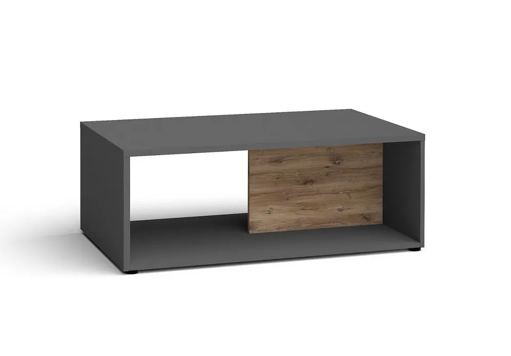 Ława MILA grafit mat/dąb flagstaf ciemny stolik kawowy drewniany | MIRAT. w stylu  kolekcja MILA FURNIVAL