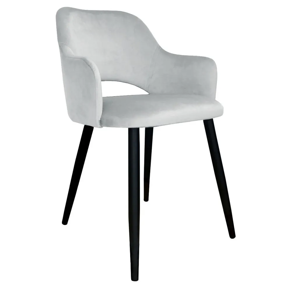 Krzesło NAPO VELVET jasno szare nowoczesne | MIRAT.