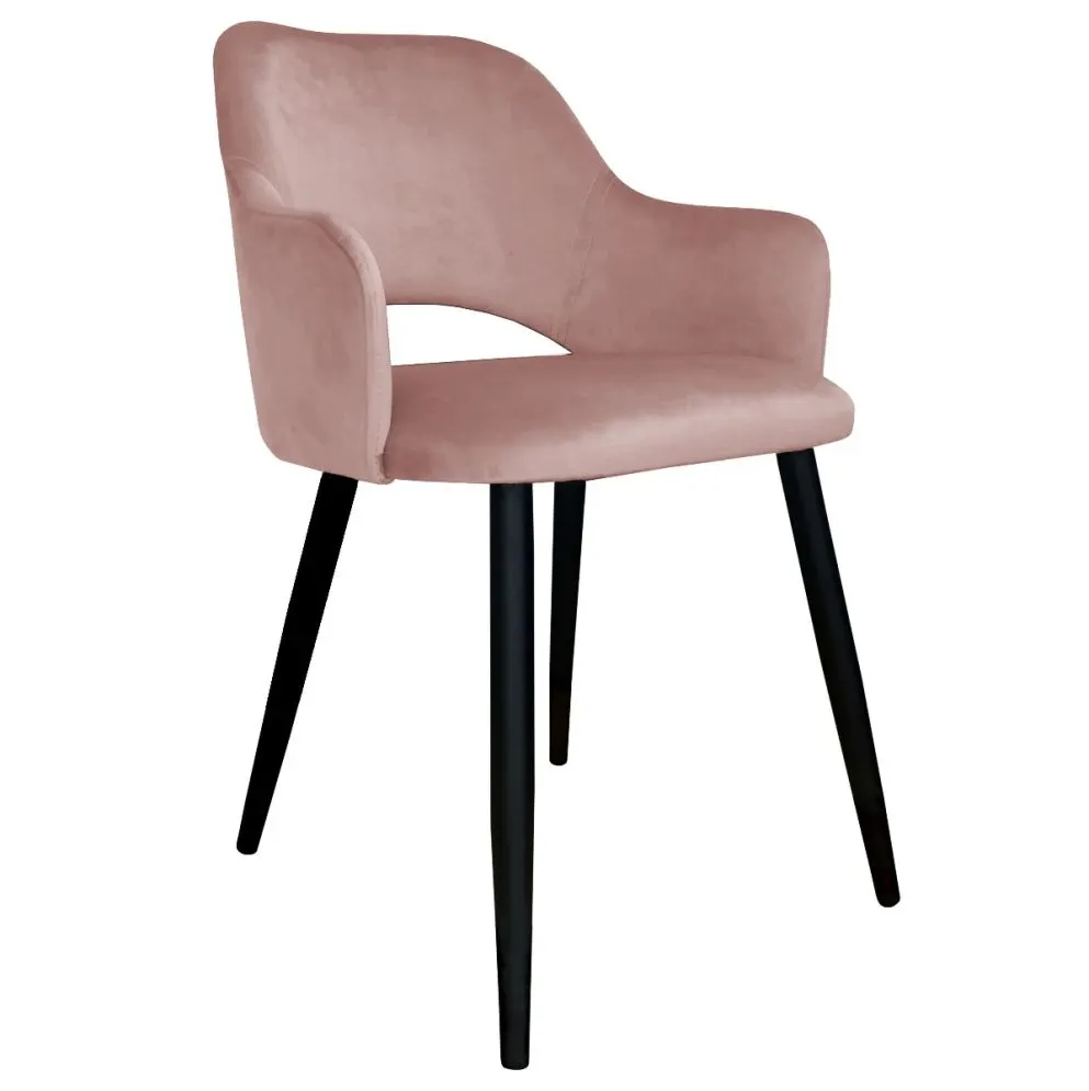 Krzesło NAPO VELVET różowe tapicerowane | MIRAT.