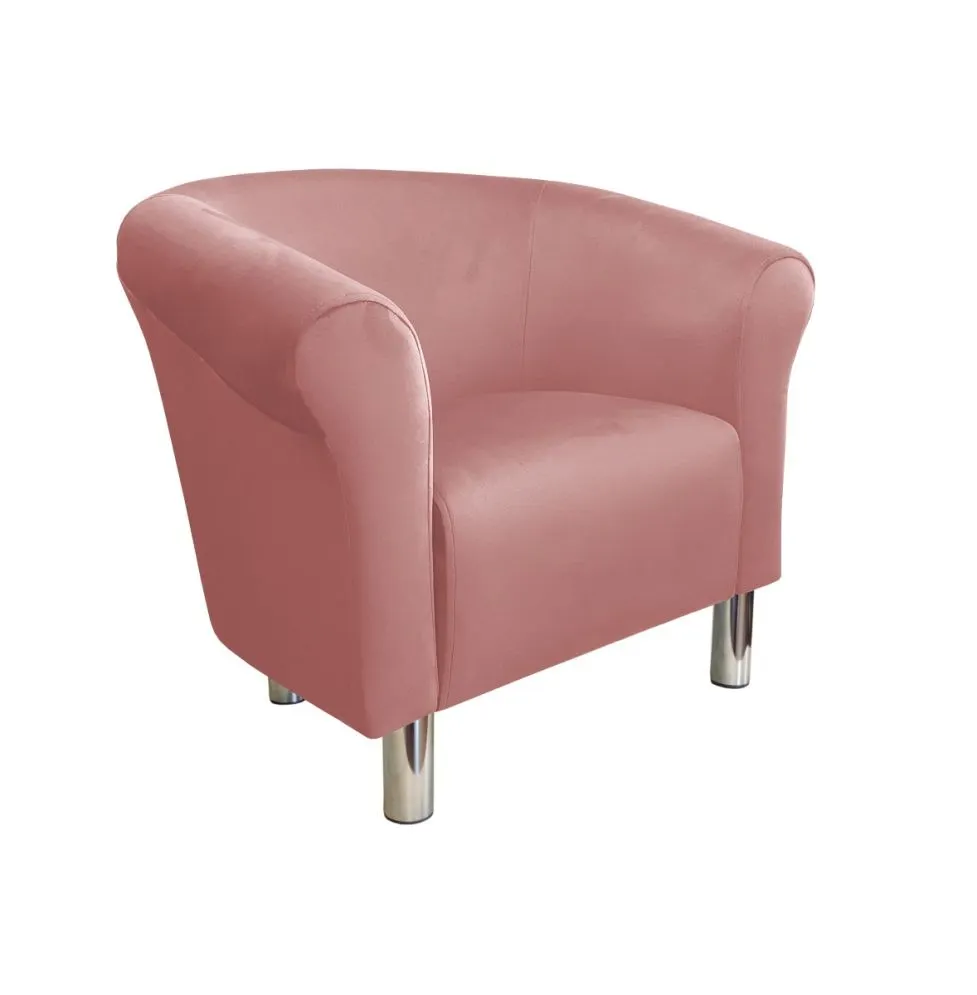 Fotel DRAWA 1 BL VELVET różowy nowoczesny do salonu | MIRAT. w stylu GLAMOUR kolekcja