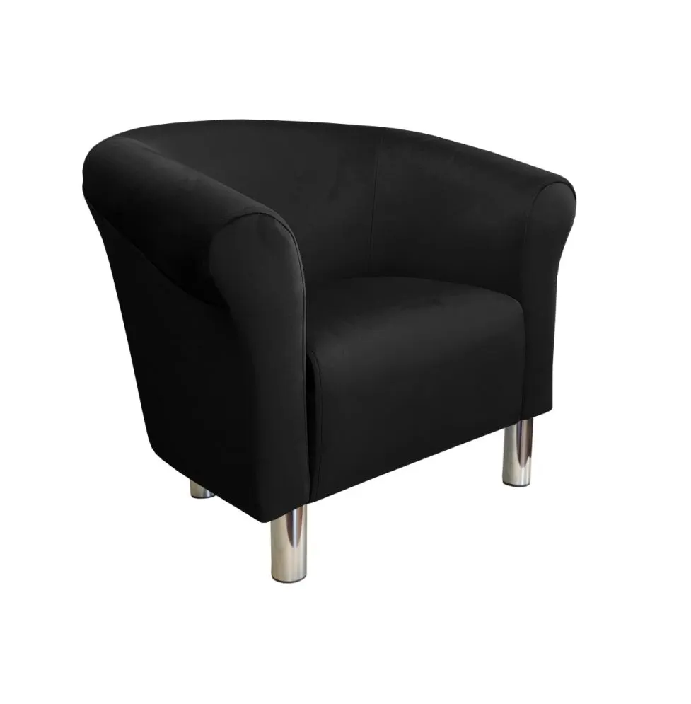 Fotel DRAWA 1 BL VELVET czarny wypoczynkowy | MIRAT. w stylu GLAMOUR kolekcja