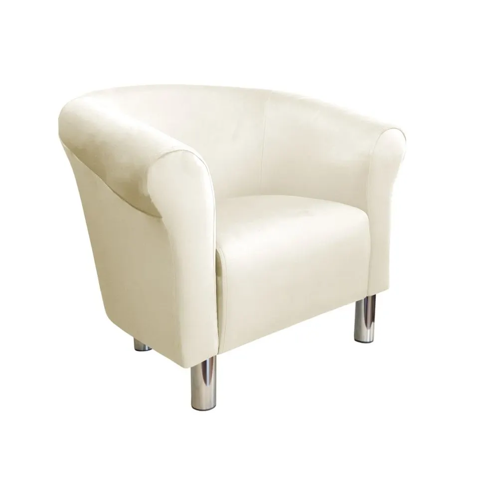 Fotel DRAWA 1 BL VELVET ecru wypoczynkowy tapicerowany | MIRAT. w stylu GLAMOUR kolekcja