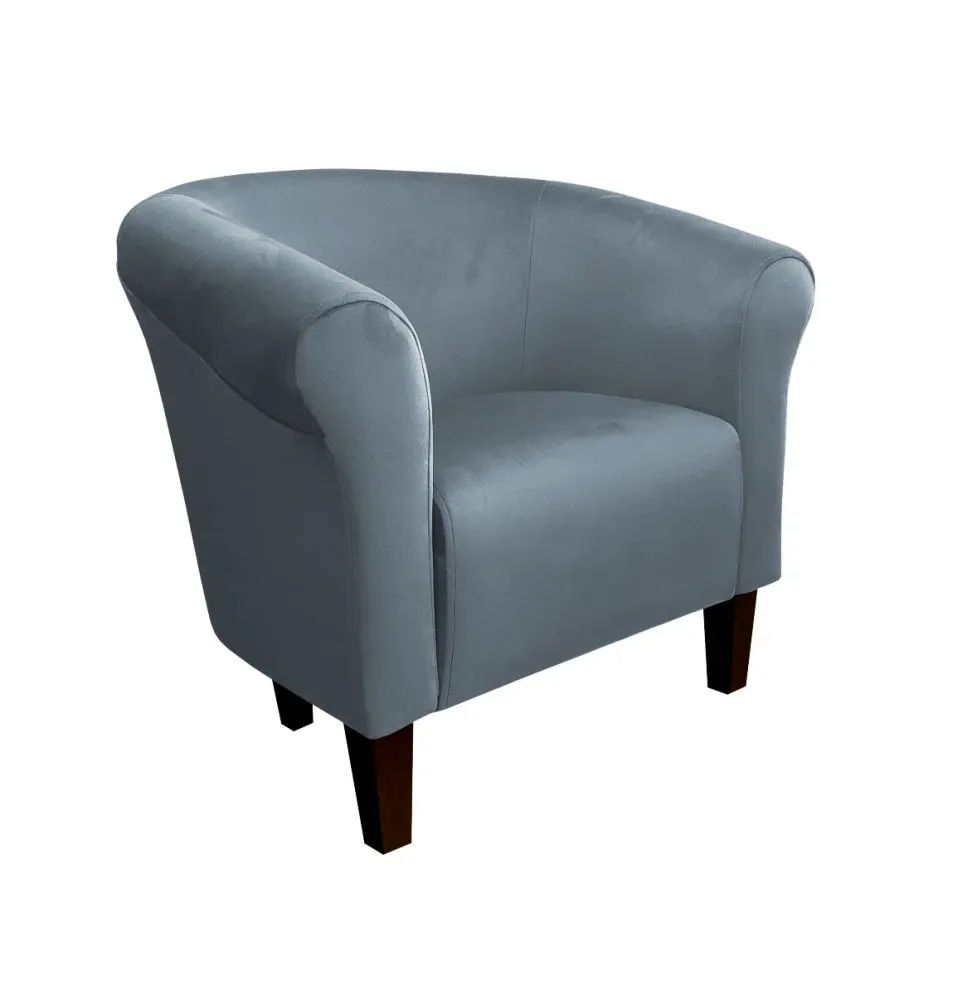 Fotel DRAWA 1 BL VELVET ciemno szary do salonu | MIRAT. w stylu GLAMOUR kolekcja
