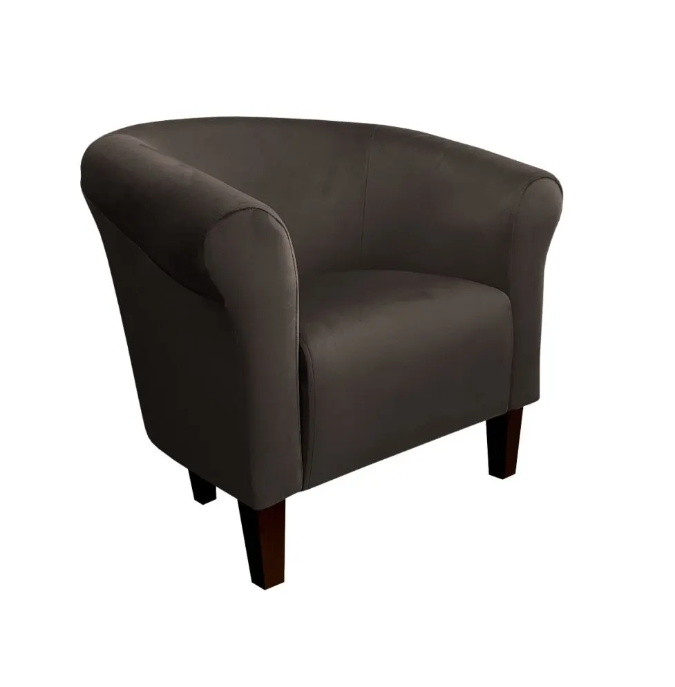 Fotel DRAWA 1 BL VELVET brązowy wypoczynkowy | MIRAT. w stylu GLAMOUR kolekcja