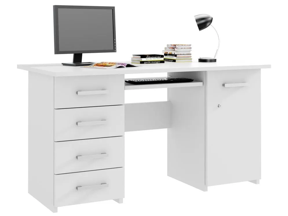 Biurko ELEONORA 2 biały mat duże z szerokim blatem do biura | MIRAT. w stylu  kolekcja