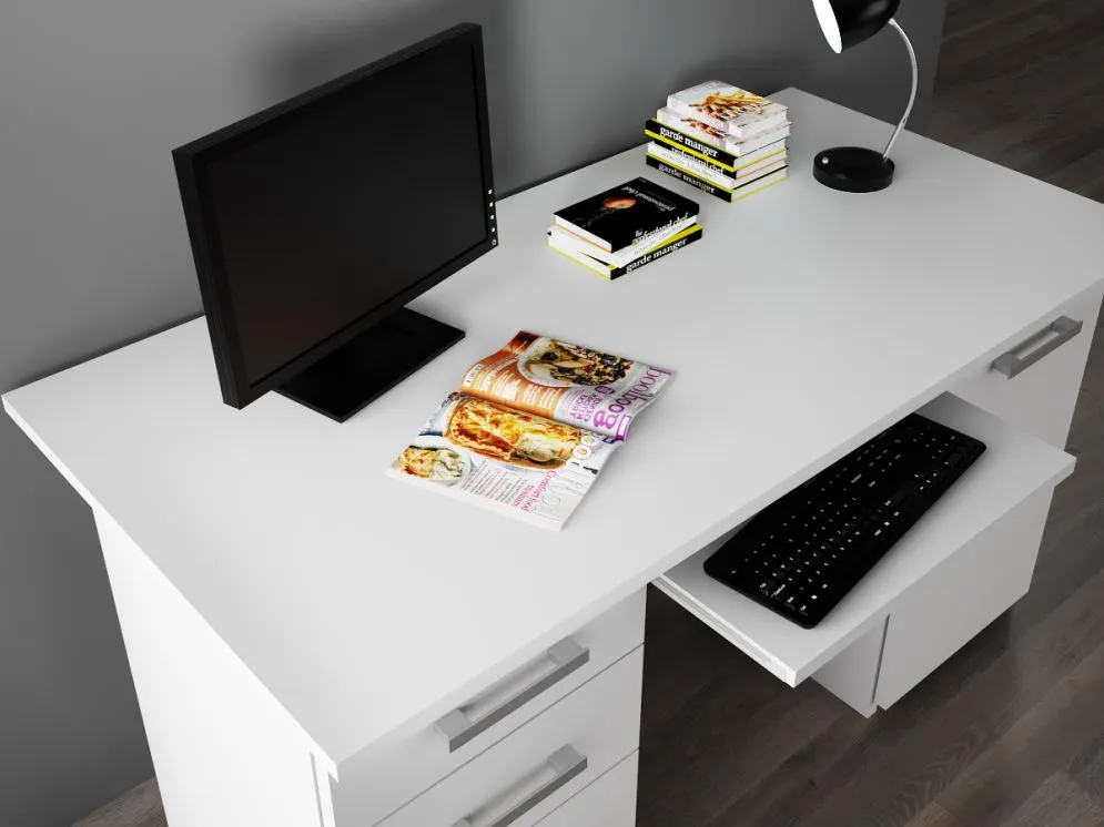 Biurko ELEONORA 2 biały mat duże z szerokim blatem do biura | MIRAT. w stylu  kolekcja