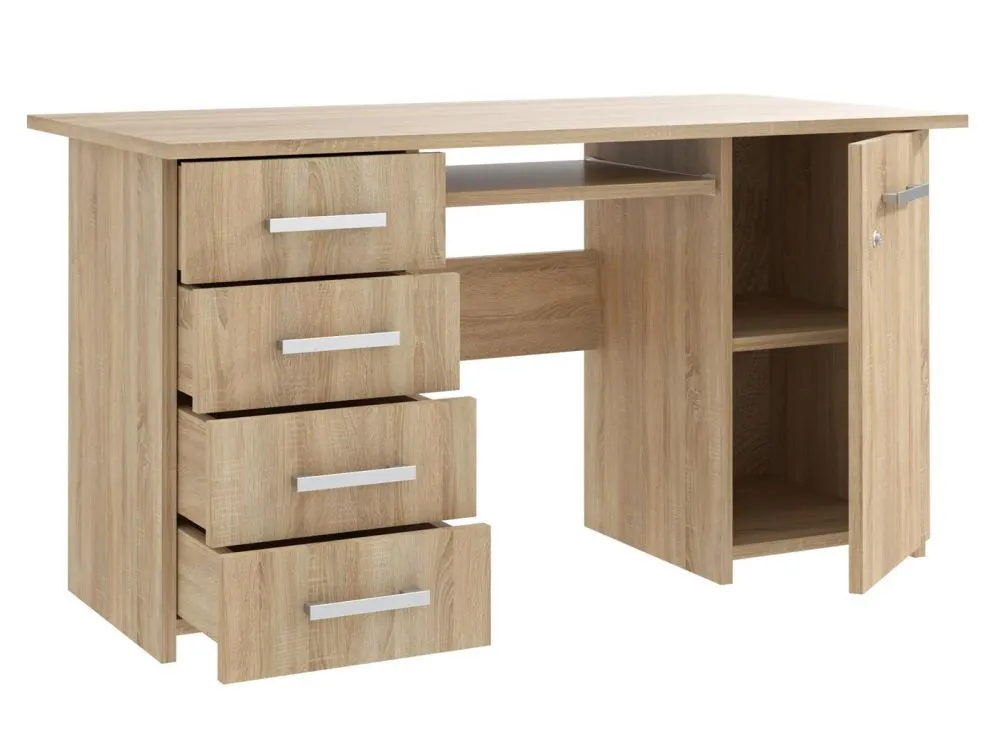 Biurko ELEONORA 2 dąb sonoma z dużym blatem | MIRAT. w stylu  kolekcja