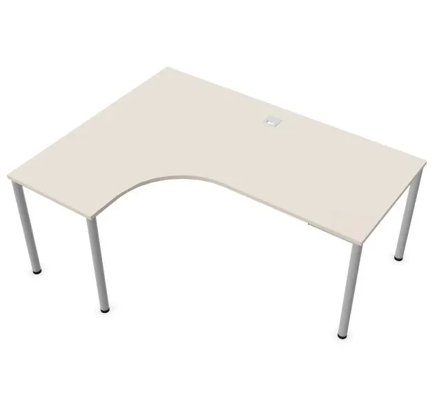 Biurko narożne EASY SPACE I-LEG LS 180x140cm kaszmirowe I sklep meblowy MIRAT.