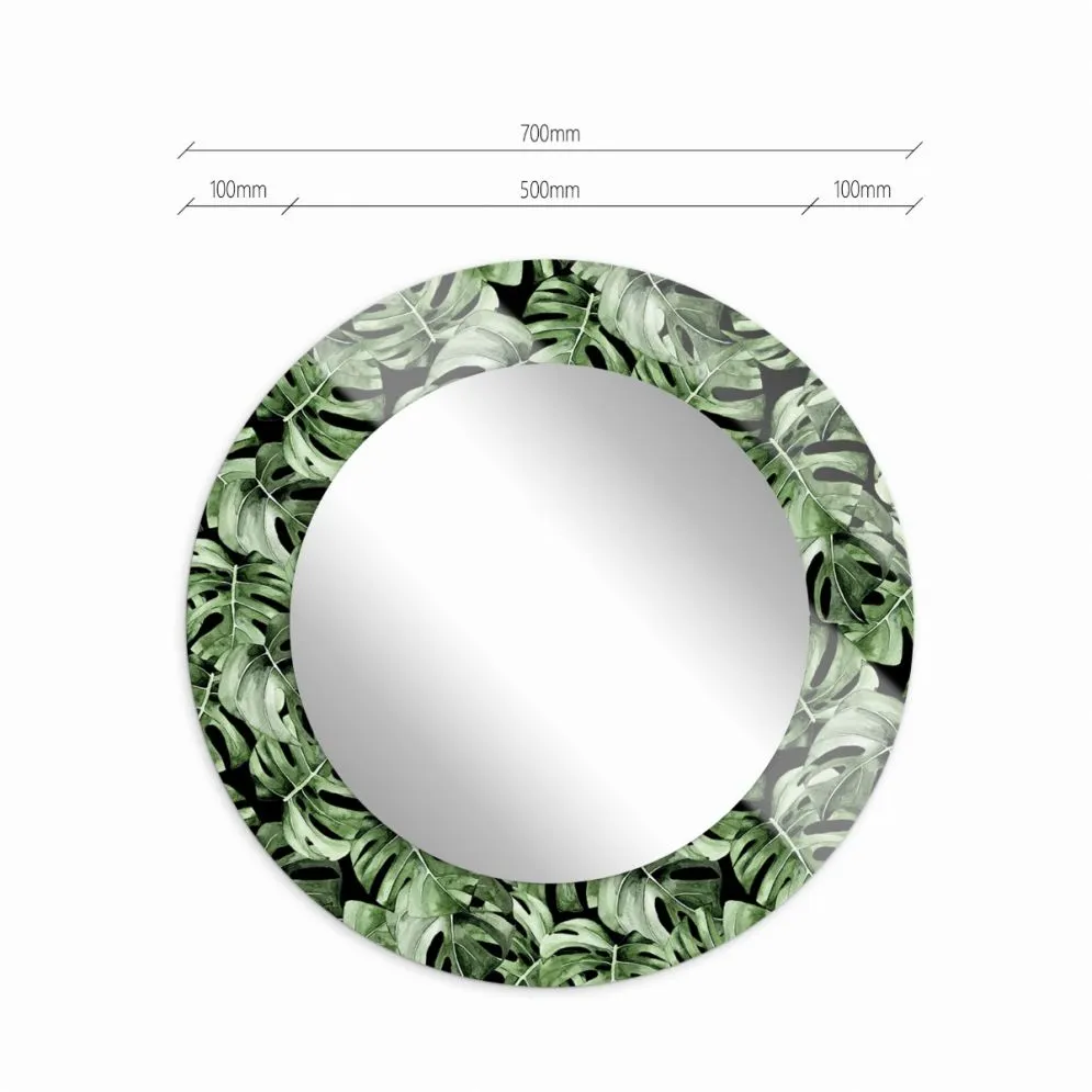 Lustro okrągłe MORENA MONLEAF 70cm zielone I sklep meblowy MIRAT.