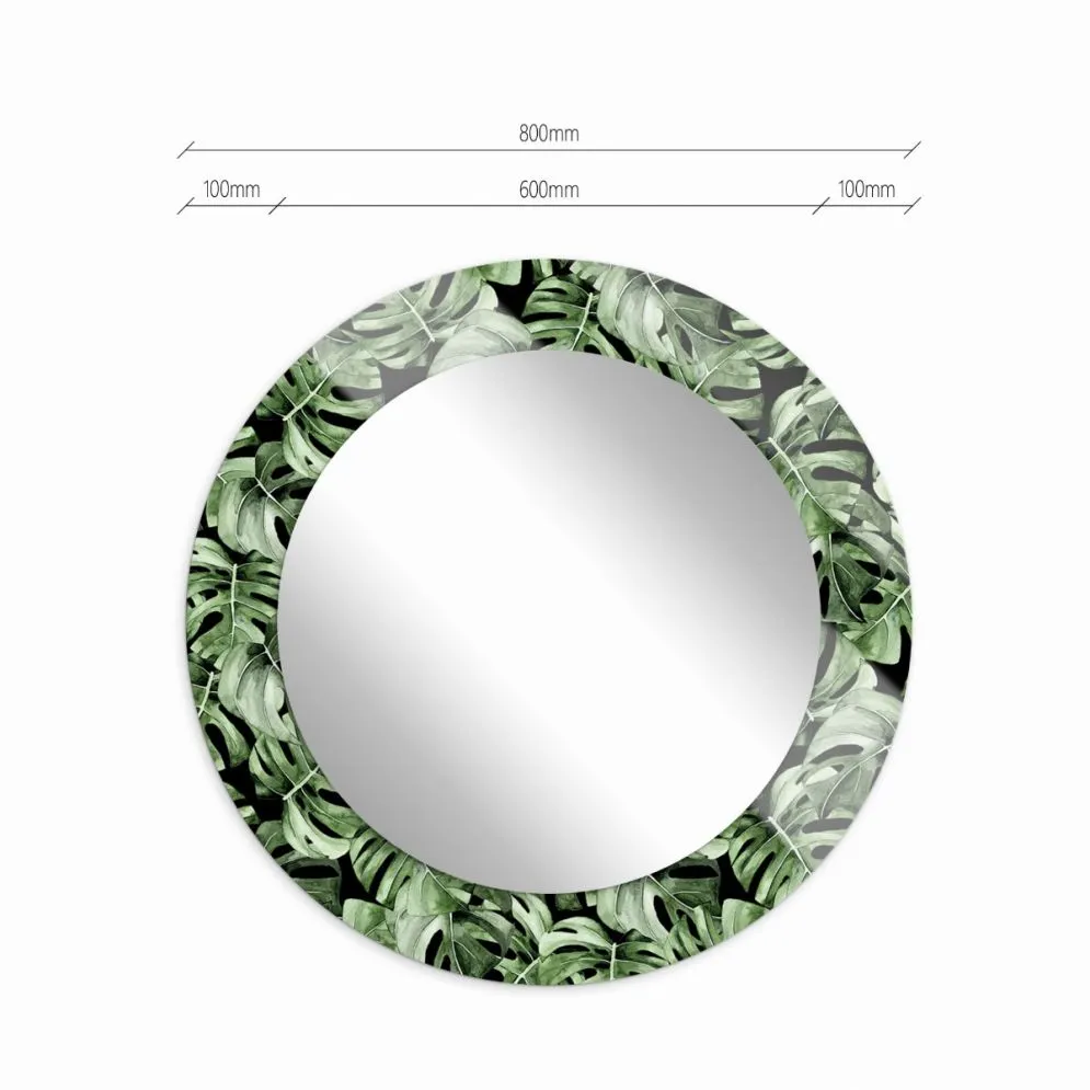 Lustro okrągłe MORENA MONLEAF 80cm zielone do łazienki I sklep meblowy MIRAT.
