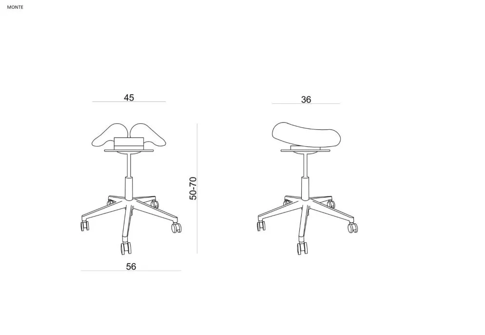 Taboret MONTE czarny fotel specjalistyczny I sklep meblowy MIRAT.