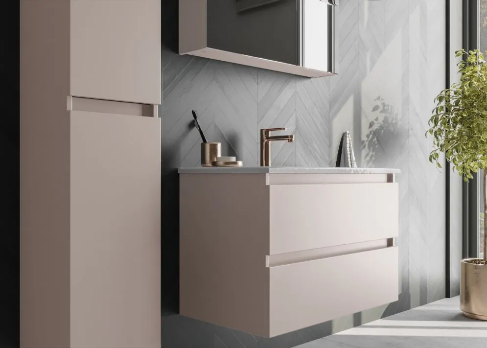 Szafka pod umywalkę ARCO 60 cm kaszmirowa z szufladami| MIRAT