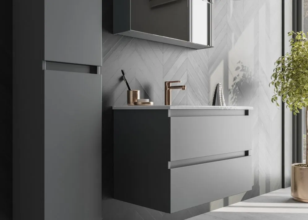 Szafka pod umywalkę ARCO 80 cm grafitowa modułowa | MIRAT