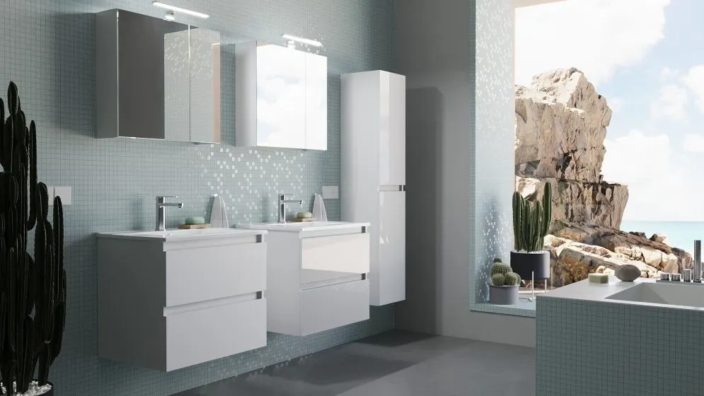 Szafka pod umywalkę ARCO 60 cm biała połysk modułowa | MIRAT