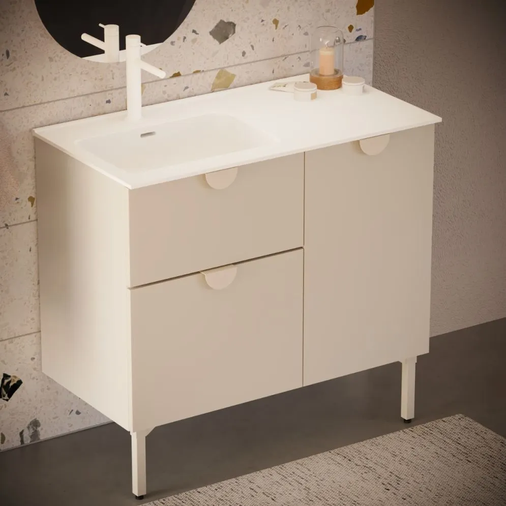 Zestaw nóżek do mebli łazienkowych COCO 20 cm kaszmir 2 szt | MIRAT  kolekcja COCO