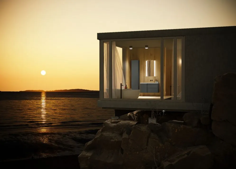 Szafka pod umywalkę wpuszczaną EDGE 70 cm antracytowa z organizerem | MIRAT