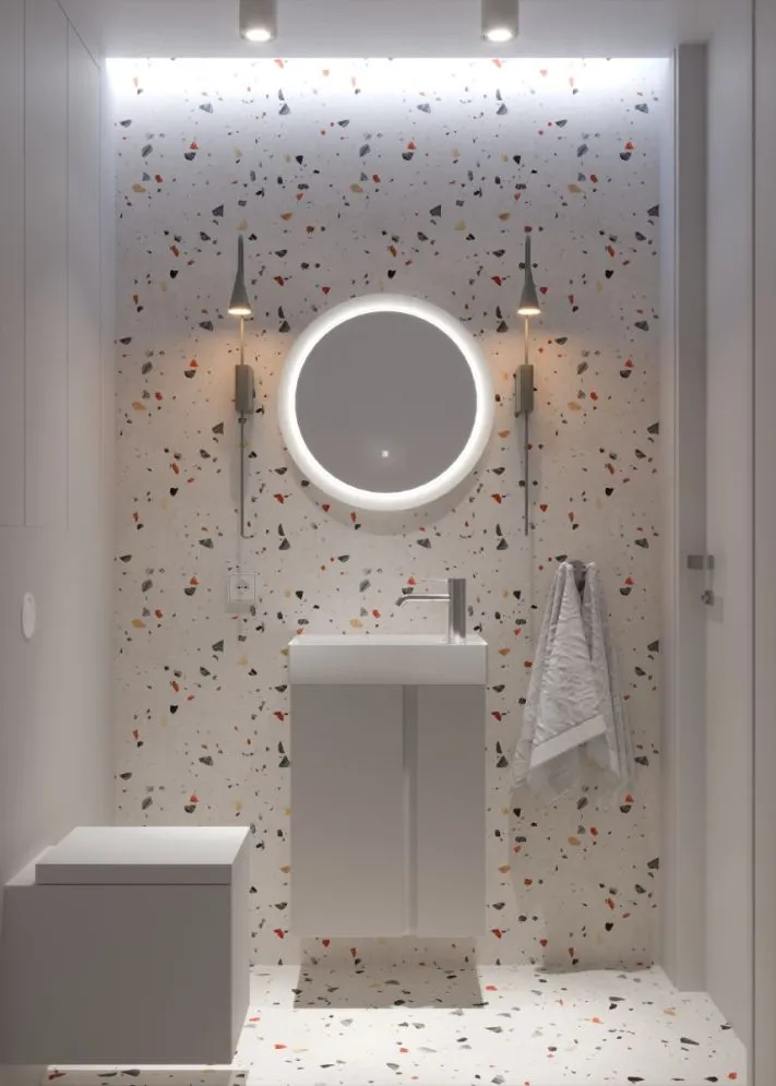 Szafka pod umywalkę UNIQ 49 cm jasno szara półmat z CARGO | MIRAT  kolekcja UNIQ