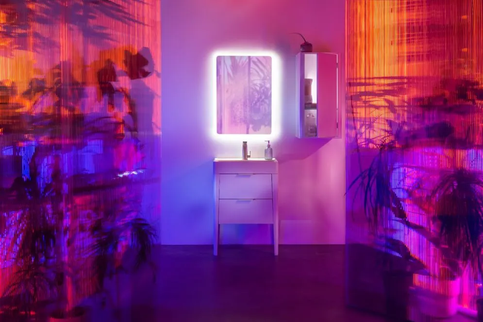 Lustro łazienkowe VIBE 60x80 cm LED z matą grzewczą Anti-Fog | MIRAT  kolekcja VIBE