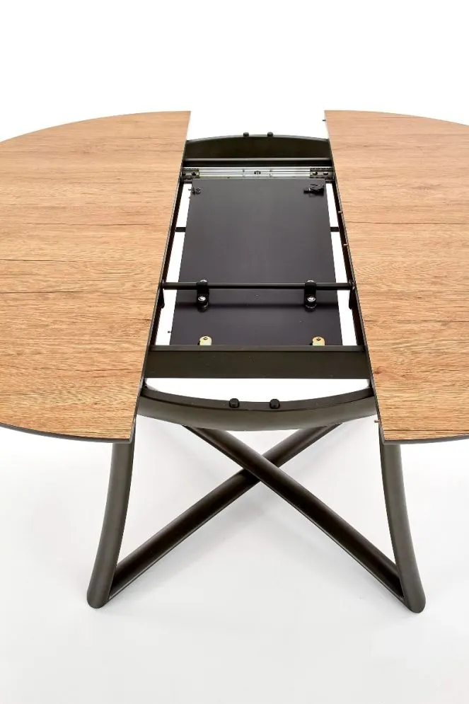 Stół rozkładany MORETTI dąb złoty/antracyt | MIRAT. styl LOFT