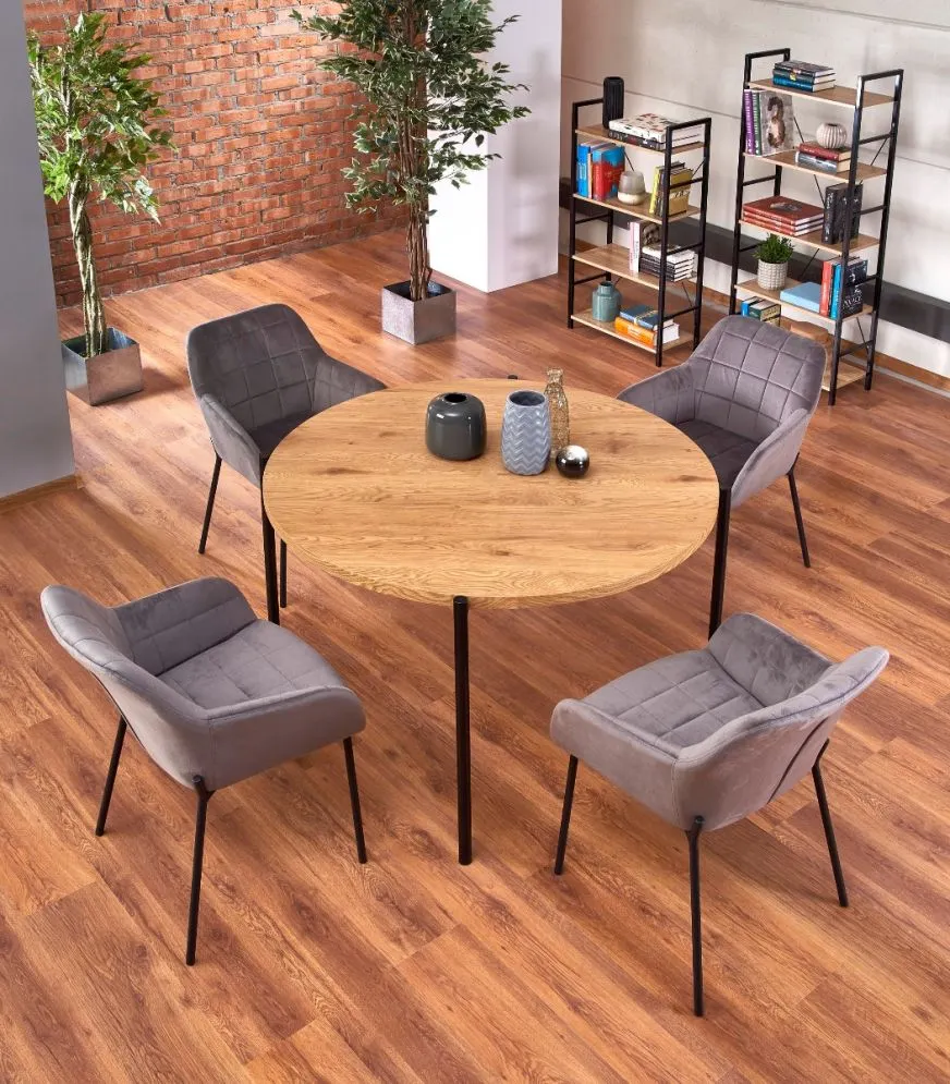 Okrągły stół MORGAN 120x120 dla 6 osób | MIRAT. w stylu LOFT kolekcja