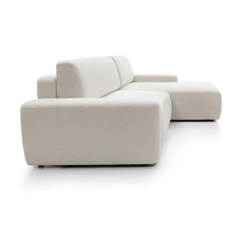 Narożnik z funkcją spania BELLA śmietankowy prawy/lewy I sklep meblowy MIRAT. styl SKANDYNAWSKI