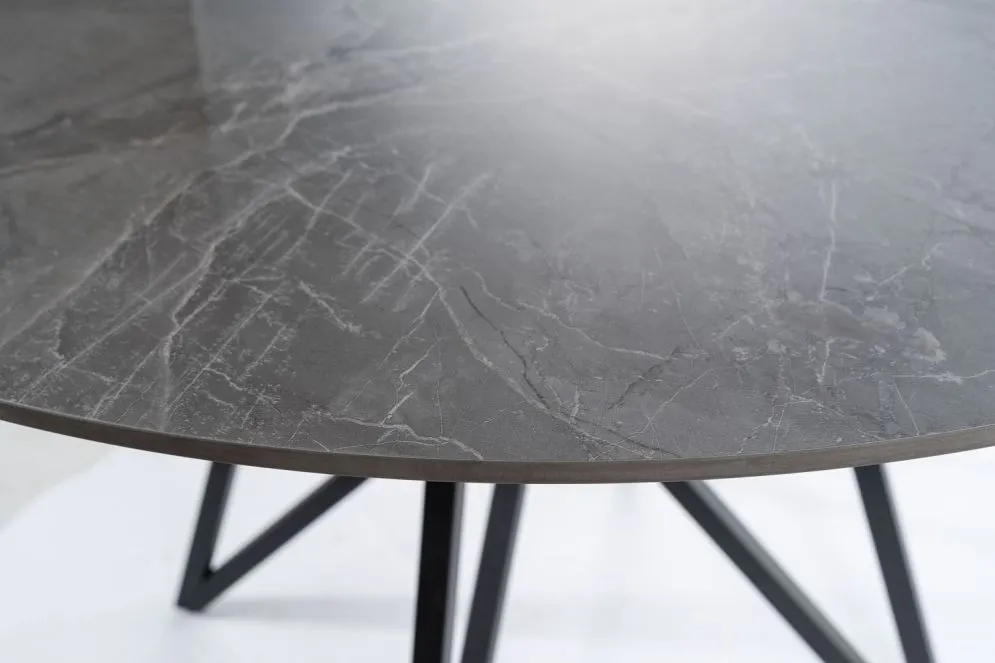 Stół okrągły MURANO fi120 szary/czarny I sklep meblowy MIRAT. styl LOFT