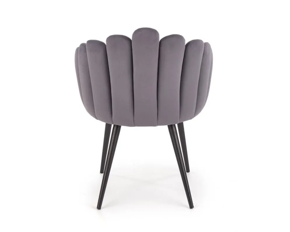 Krzesło K410 szare tapicerowane w stylu glamour | MIRAT. w stylu GLAMOUR kolekcja