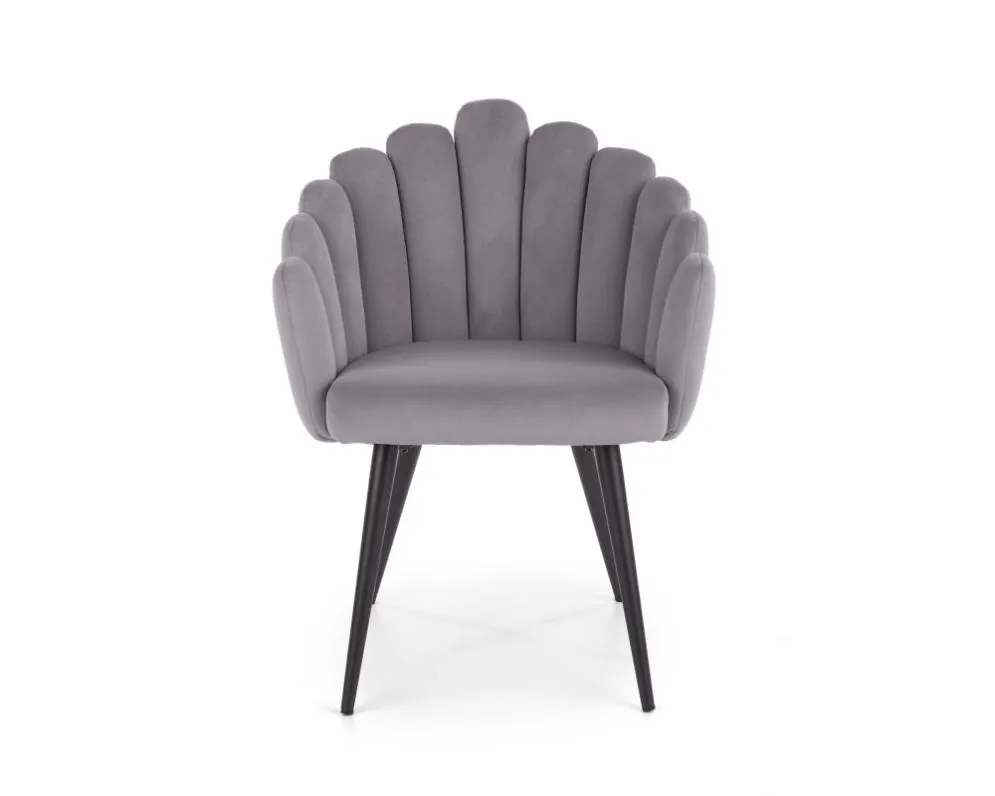 Krzesło K410 szare tapicerowane w stylu glamour | MIRAT. w stylu GLAMOUR kolekcja