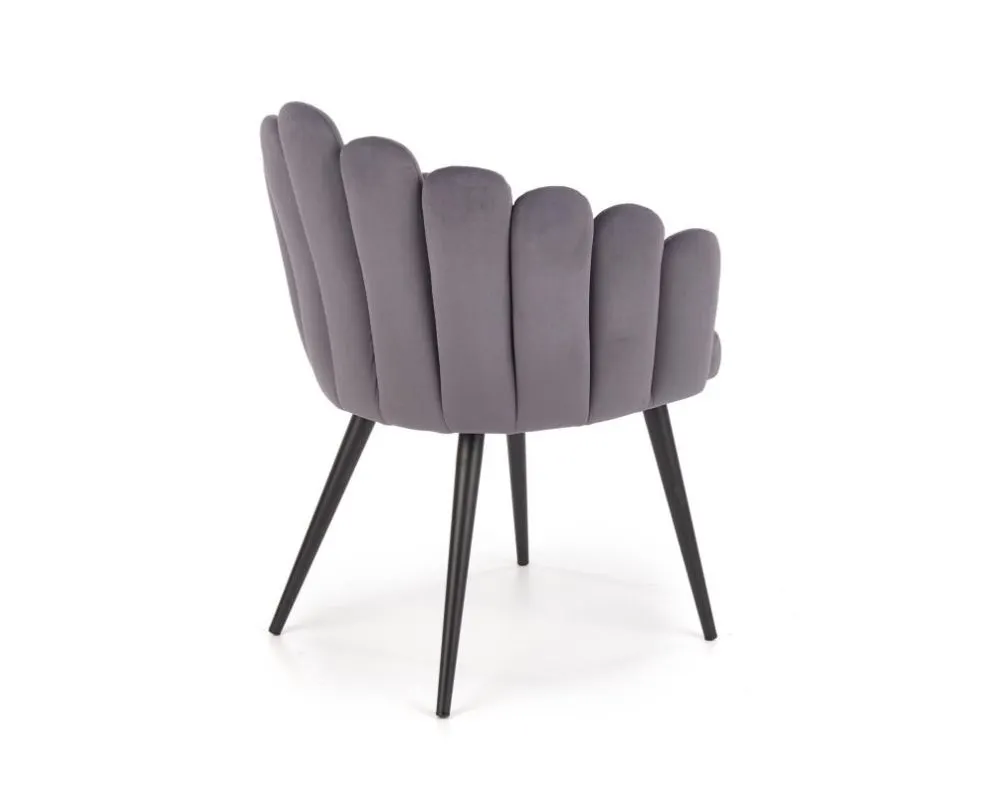 Krzesło K410 szare tapicerowane w stylu glamour | MIRAT. w stylu GLAMOUR kolekcja