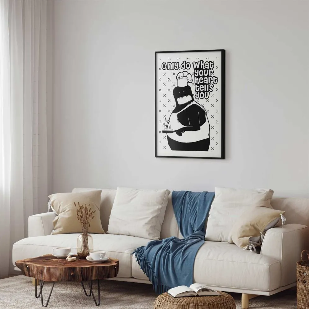 Plakat Motto 60x90 cm z ramą czarną z marginesem | MIRAT.