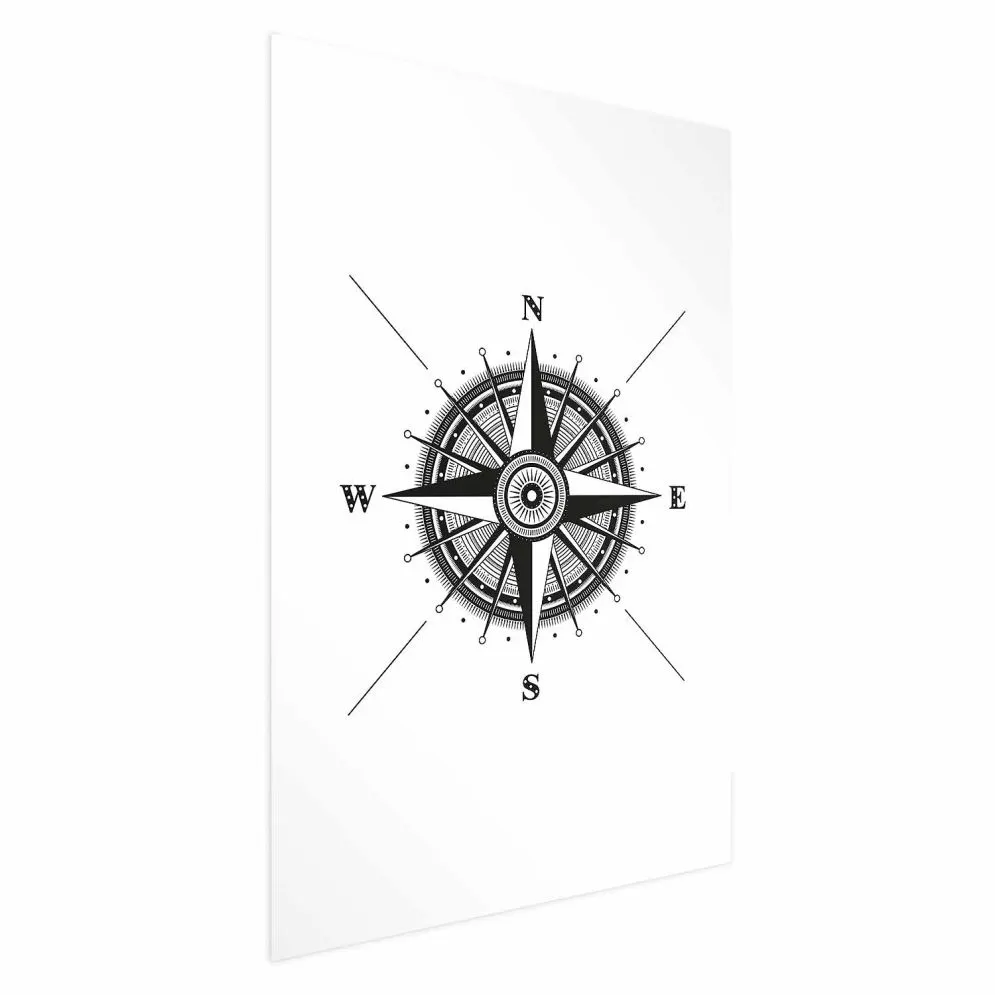Plakat Kompas 60x90 cm bez ramy z marginesem | MIRAT.