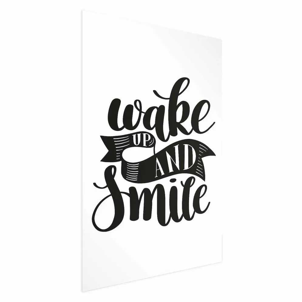 Plakat Wake up and smile 29,7x42 cm bez ramy bez marginesu | MIRAT.