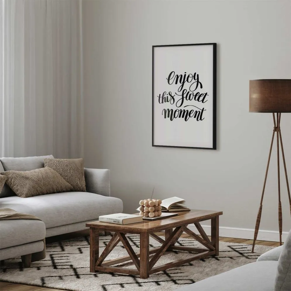 Plakat Enjoy 40x60 cm z ramą czarną bez marginesu | MIRAT.