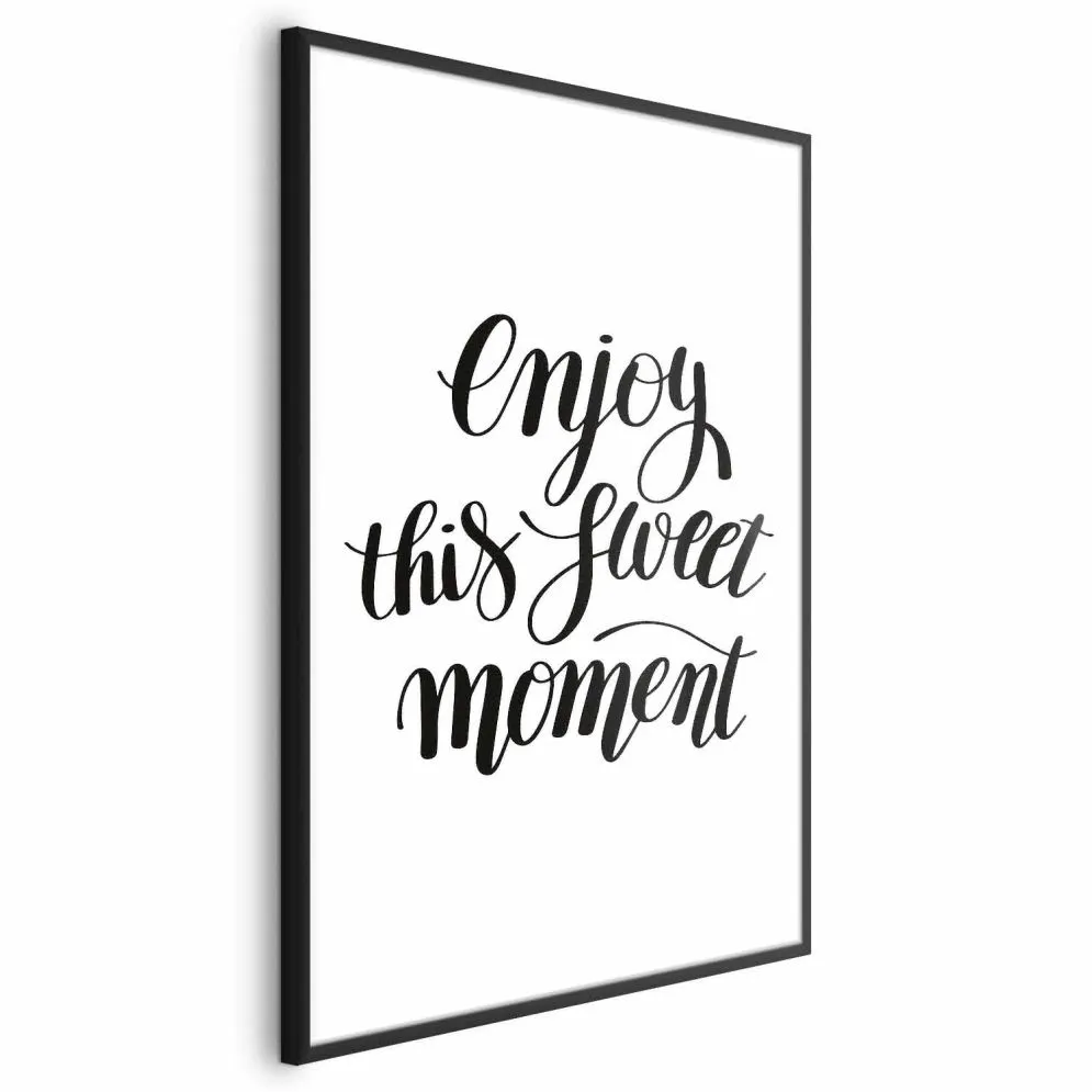Plakat Enjoy 40x60 cm z ramą czarną bez marginesu | MIRAT.