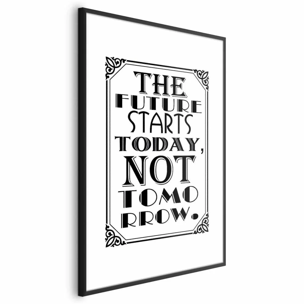 Plakat Future 40x60 cm z ramą czarną z marginesem | MIRAT.