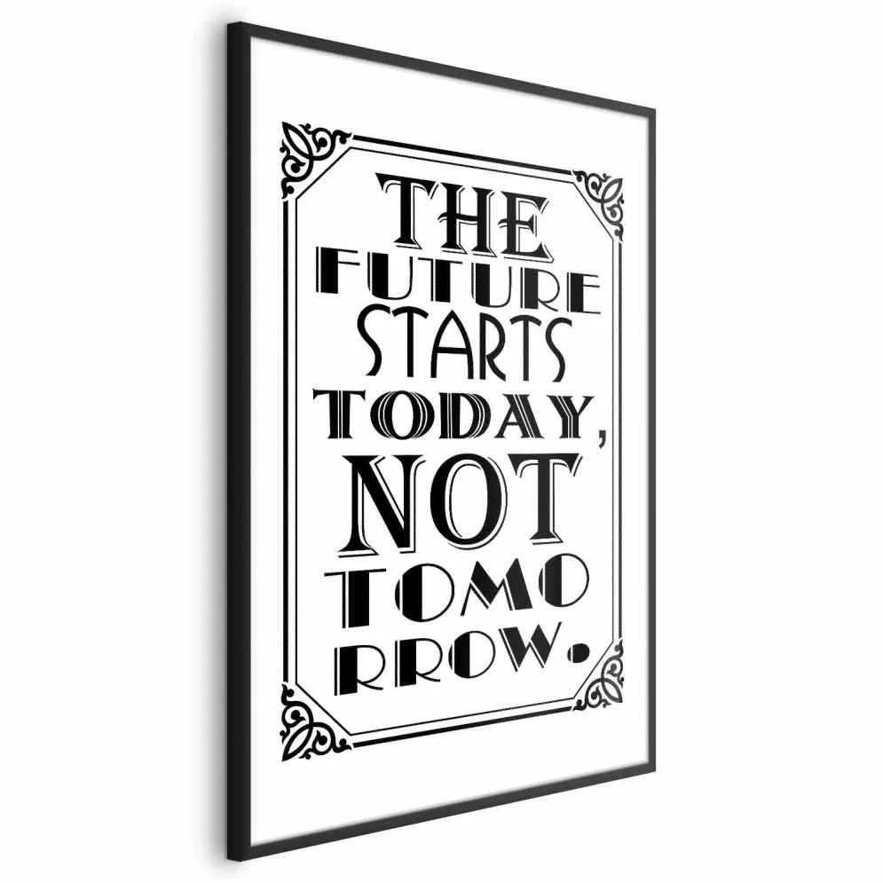 Plakat Future 21x30 cm z ramą czarną bez marginesu | MIRAT.